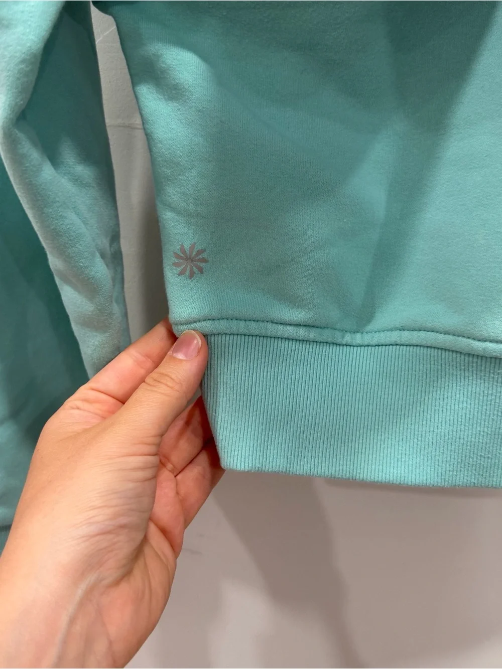 Athleta Girl All Day Half Zip Scuba Hoodie Light Blue Medium 8-10